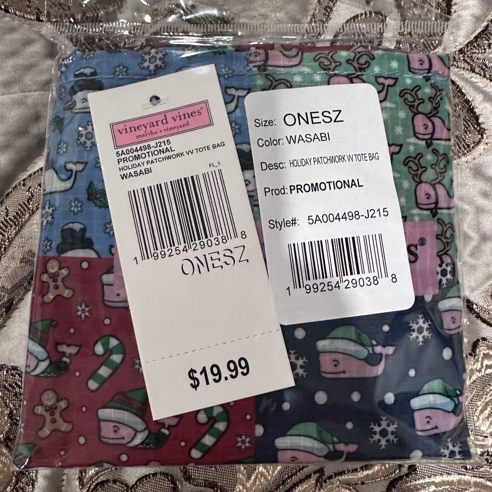 Vineyard Vines Festive Patchwork Tote